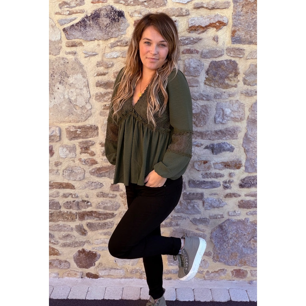 Blouse Jade - Kaki