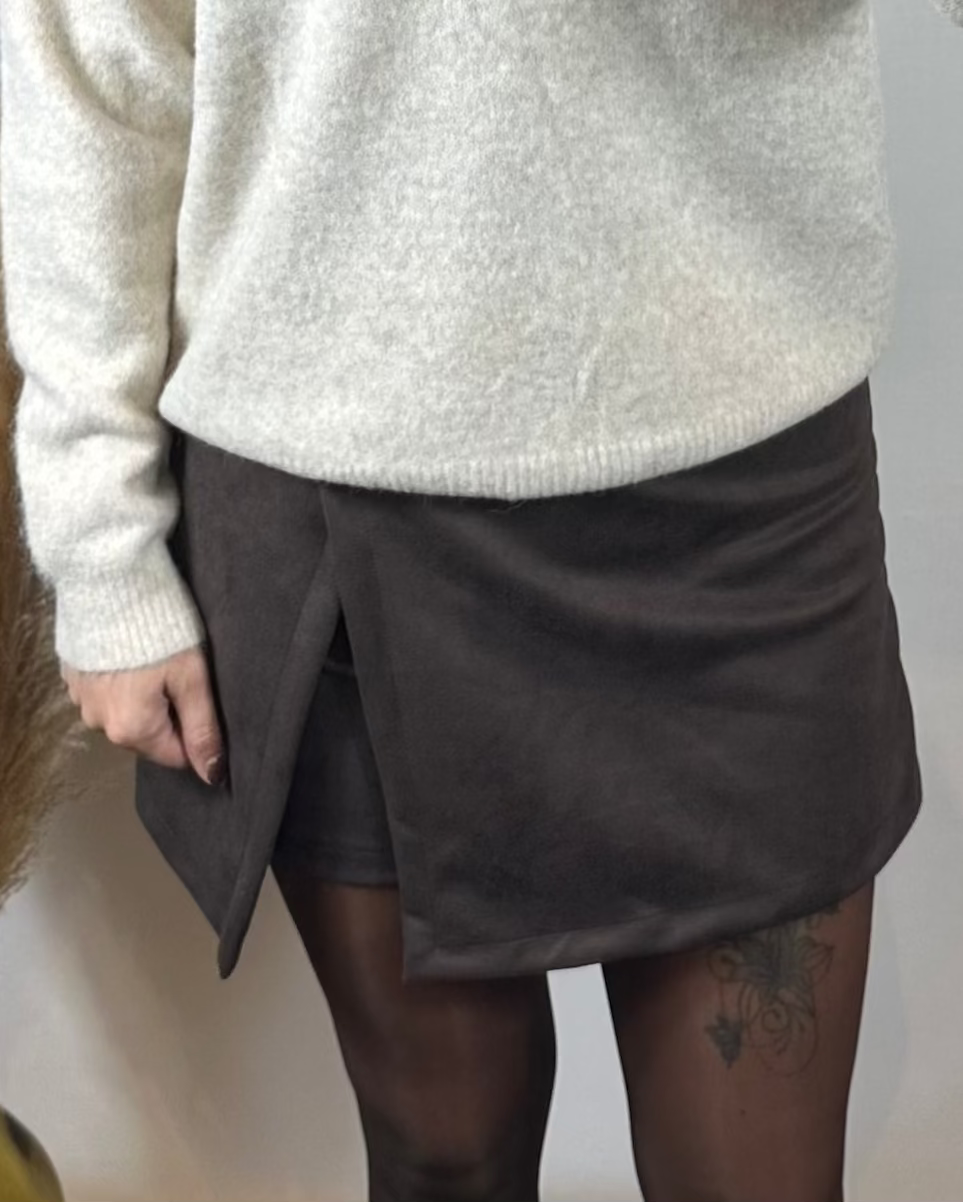 Jupe Short En Daim