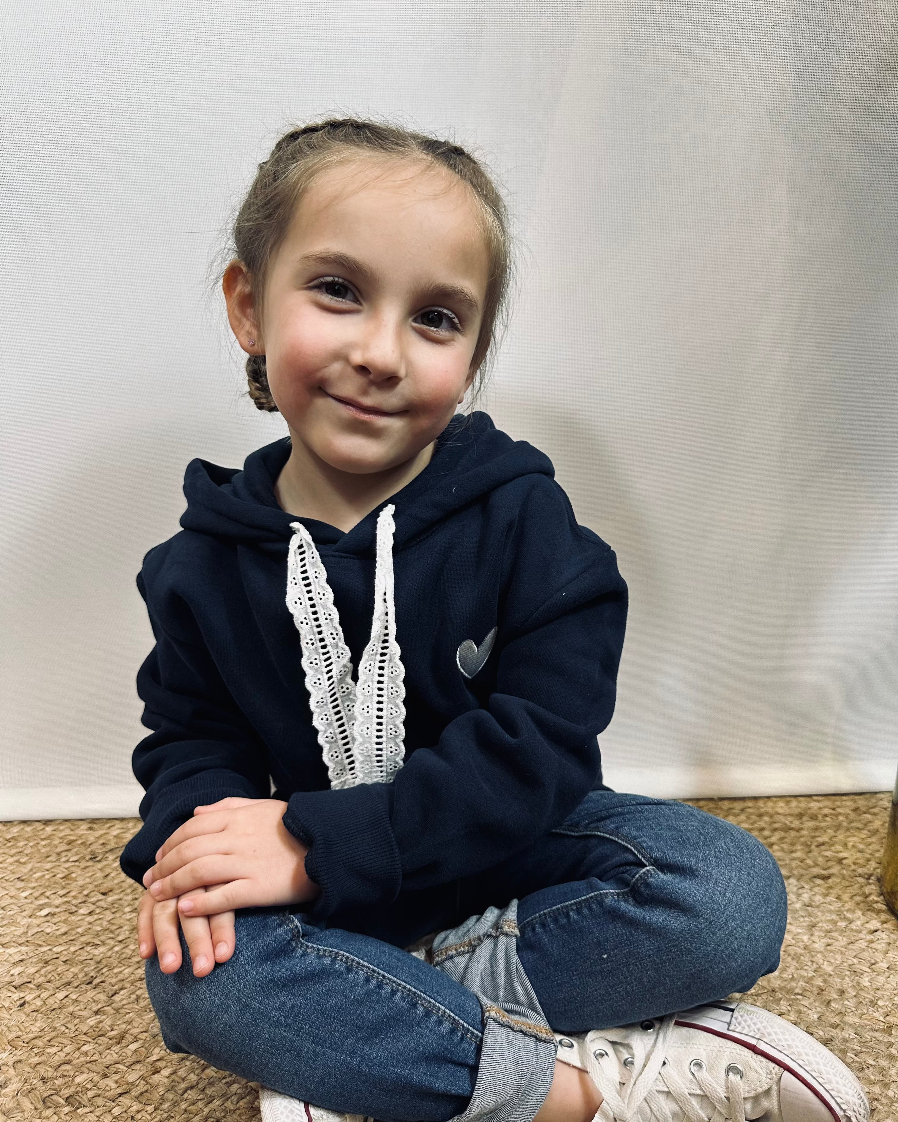 Sweat Coeur Et Dentelle « Fille »