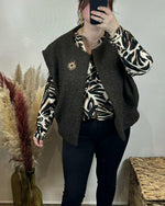 Charger l&#39;image dans la galerie, Gilet Sans Manche Avec Broches
