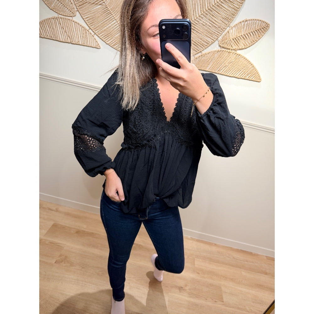 Blouse Jade - Noir